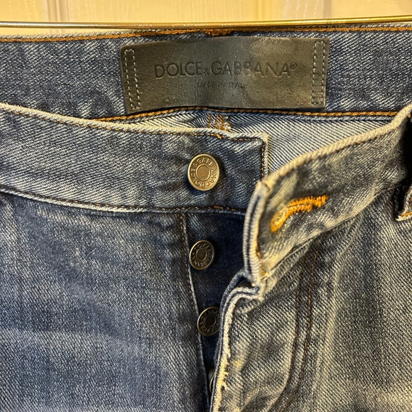 Dolce & Gabbana Men’s Ripped Blue Jeans Size 50 /Waist ~34 inches - Picture 5 of 9